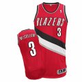 Mens Adidas Portland Trail Blazers #3 C.J. McCollum Authentic Red Alternate NBA Jersey