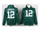 Nike jerseys green bay packers #12 aaron rodgers green[pullover hooded sweatshirt]