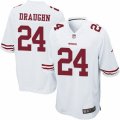 Mens Nike San Francisco 49ers #24 Shaun Draughn Game White NFL Jersey