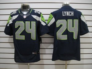 Nike NFL Seattle Seahawks #24 Marshawn Lynch blue Elite jerseys