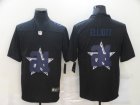 Nike Cowboys #21 Ezekiel Elliott Black Shadow Logo Limited Jersey