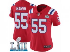 Women Nike New England Patriots #55 Cassius Marsh Red Alternate Vapor Untouchable Limited Player Super Bowl LII NFL Jersey