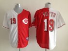 mlb jerseys cincinnati reds #19 votto red-white[split]