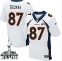 Nike Denver Broncos #87 Eric Decker White Super Bowl XLVIII NFL Jersey(2014 New Elite)