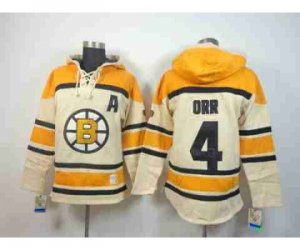 nhl jerseys boston bruins #4 orr yellow-cream[pullover hooded sweatshirt] [patch A]