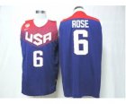 2014 FIBA Basketball World Cup USA jerseys #6 rose blue