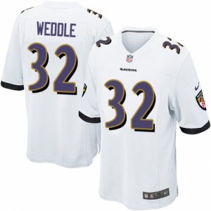 Mens Nike Baltimore Ravens #32 Eric Weddle Game White NFL Jersey