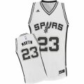 Mens Adidas San Antonio Spurs #23 Kevin Martin Swingman White Home NBA Jersey