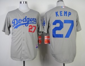 mlb jerseys los angeles dodgers #27 KEMP grey[2014 NEW]