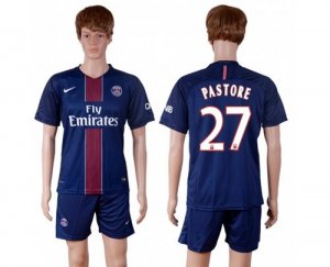 Paris Saint-Germain #27 Pastore Home Soccer Club Jersey