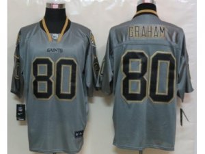 Nike New Orleans Saints #80 Jimmy Graham grey jerseys[Elite lights out]