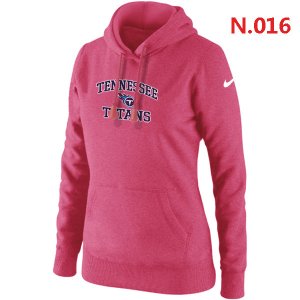 Women NEW Tennessee Titans Heart & Soul Pullover Hoodie pink