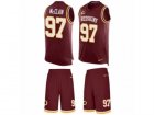 Mens Nike Washington Redskins #97 Terrell McClain Limited Burgundy Red Tank Top Suit NFL Jersey