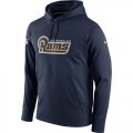 Los Angeles Rams Nike Circuit Wordmark Essential Performance Pullover Hoodie Navy