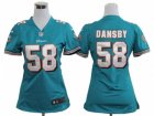 Nike Women Miami Dolphins #58 Karlos Dansby Green jerseys