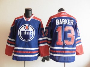 nhl edmonton oilers #13 barker blue