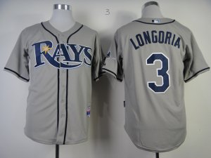 MLB Jerseys Tampa Bay Rays #3 Longoria Grey