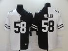 Nike Broncos #58 Von Miller Black And White Split Vapor Untouchable Limited Jersey