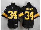 Nike Pittsburgh Steelers #34 Williams Black Jerseys(Gold No Elite)