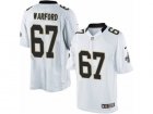 Mens Nike New Orleans Saints #67 Larry Warford Limited White NFL Jersey