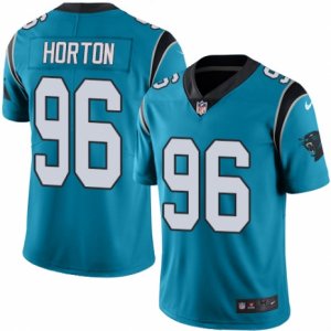 Mens Nike Carolina Panthers #96 Wes Horton Limited Blue Rush NFL Jersey