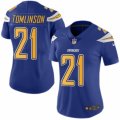 Women's Nike San Diego Chargers #21 LaDainian Tomlinson Limited Electric Blue Rush NFL Jersey