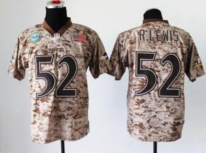 2013 Nike NFL Baltimore Ravens #52 Ray Lewis Camo NFL Elite USMC Jersey(USA)