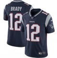 Nike Patriots #12 Tom Brady Navy 100th Season Vapor Untouchable Limited
