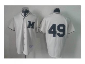 mlb jerseys milwaukee brewers #49 white[M]