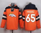 Nike Denver Broncos #65 Louis Vasquez Orange Player Pullover Hoodie