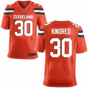 Mens Nike Cleveland Browns #30 Derrick Kindred Elite Orange Alternate NFL Jersey