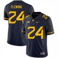 West Virginia Mountaineers 24 Maurice Fleming Navy College Football Jersey