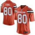 Mens Nike Cleveland Browns #80 Ricardo Louis Game Orange Alternate NFL Jersey
