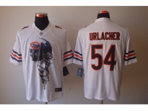 Nike NFL chicago bears #54 Brian urlacher white jerseys[helmet tri-blend limited]