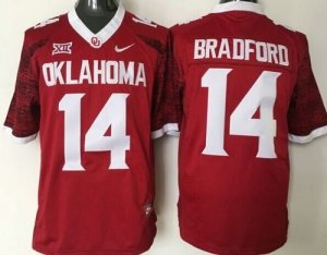 NCAA Oklahoma Sooners #14 Sam Bradford Red New XII Stitched Jersey