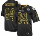 Nike Steelers #84 Antonio Brown Black(Camo Number) With Hall of Fame 50th Patch NFL Elite Jersey