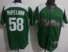 mlb Philadelphia Phillies #58 Papelbon Green