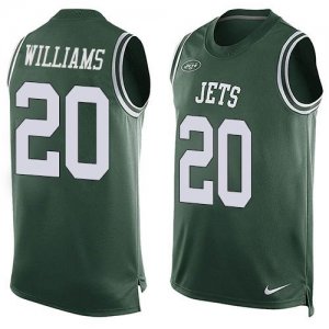 Nike New York Jets #20 Marcus Williams Green Team Color Men Stitched NFL Limited Tank Top Jersey