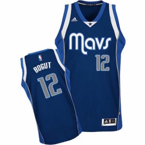 Mens Adidas Dallas Mavericks #12 Andrew Bogut Swingman Navy Blue Alternate NBA Jersey