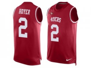 Mens Nike San Francisco 49ers #2 Brian Hoyer Limited Red Player Name & Number Tank Top NFL Jersey