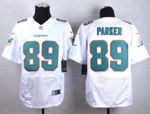 Nike Miami Dolphins #89 DeVante Parker white jerseys(Elite)