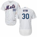 Men's Majestic New York Mets #30 Nolan Ryan White Flexbase Authentic Collection MLB Jersey