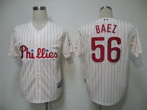 mlb Philadephia Phillis #56 Baez white[red strip]Cool Base