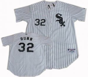 Chicago White Sox #32 Adam Dunn white[Pinstripe]