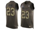 Mens Nike Buffalo Bills #23 Micah Hyde Limited Green Salute to Service Tank Top NFL Jersey
