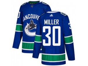 Youth Adidas Vancouver Canucks #30 Ryan Miller Blue Home Authentic Stitched NHL Jersey