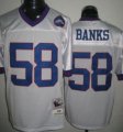 nfl New York Giants #58 Banks Throwback White