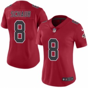 Women\'s Nike Atlanta Falcons #8 Matt Schaub Limited Red Rush NFL Jersey