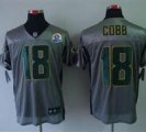 Nike Packers #18 Randall Cobb Grey Shadow With Hall of Fame 50th Patch NFL Elite Jersey