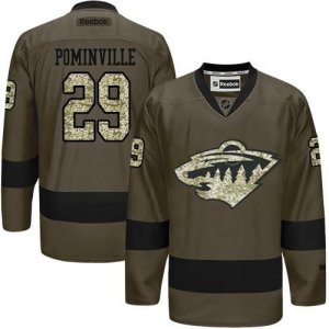 Minnesota Wild #29 Jason Pominville Green Salute to Service Stitched NHL Jersey - å‰¯æœ¬